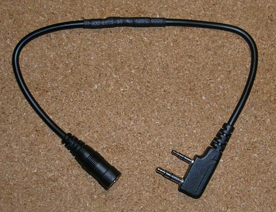 Stereo Headset Adapter for Baofeng UV5-R etc