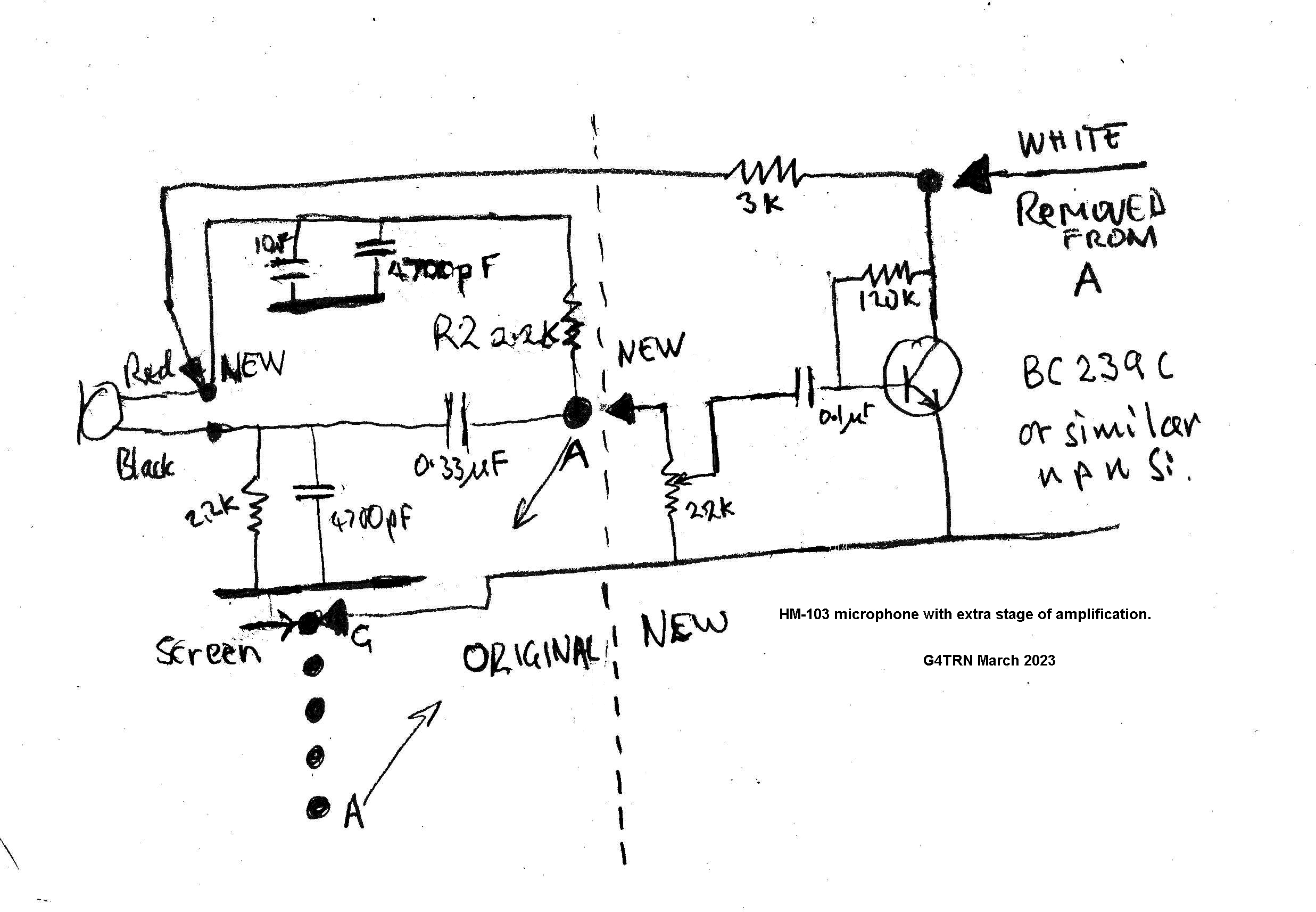 HM-103 Mic Amp Mod