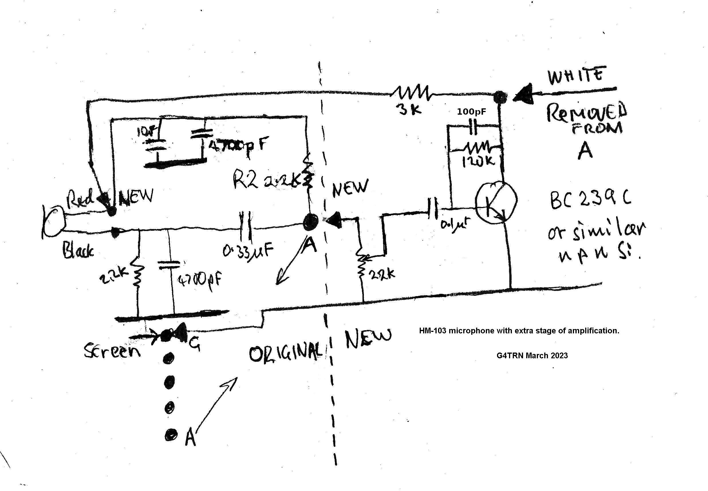 HM-103 Mic Amp Mod